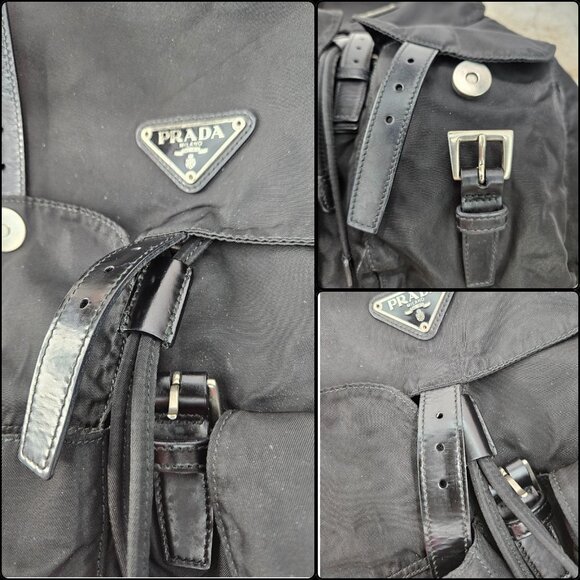Prada  Black Tessuto Nylon Backpack - Picture 13 of 16